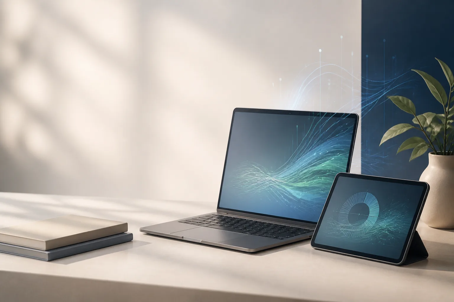 AI導入済みのPCとタブレット
